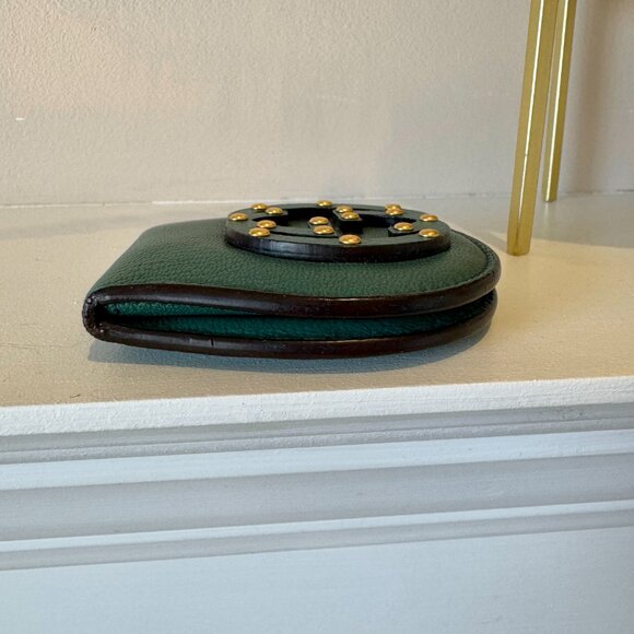 Authentic Gucci Emerald Green Soho Studded Leather Coin Purse - Picture 11 of 15